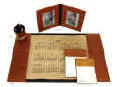 Signature bridle leather desk accessories